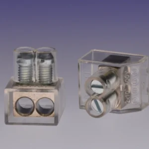 Pääteliitin 2×10 mm ruuviliitin kirkas