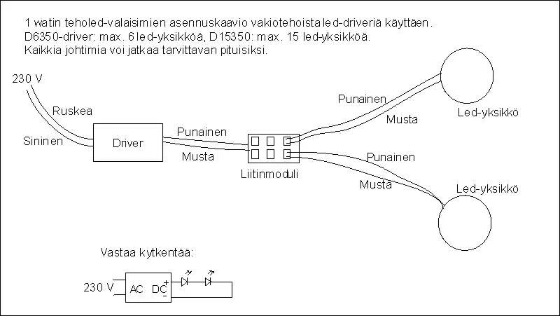 Led-yksikkö WP3W 700mA 4000K Neutraali valkoinen - Image 4