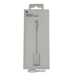 Alkuperäinen Apple Lightning -USB-kamerasovitin (MD821ZM/A) | Tuo valokuvia ja videoita | Yhdistä USB-laitteet iPhoneen ja iPadiin
